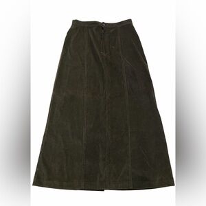 Real Comfort Brown Brushed Polyester Maxi Skirt Women’s Size 12 A-Line